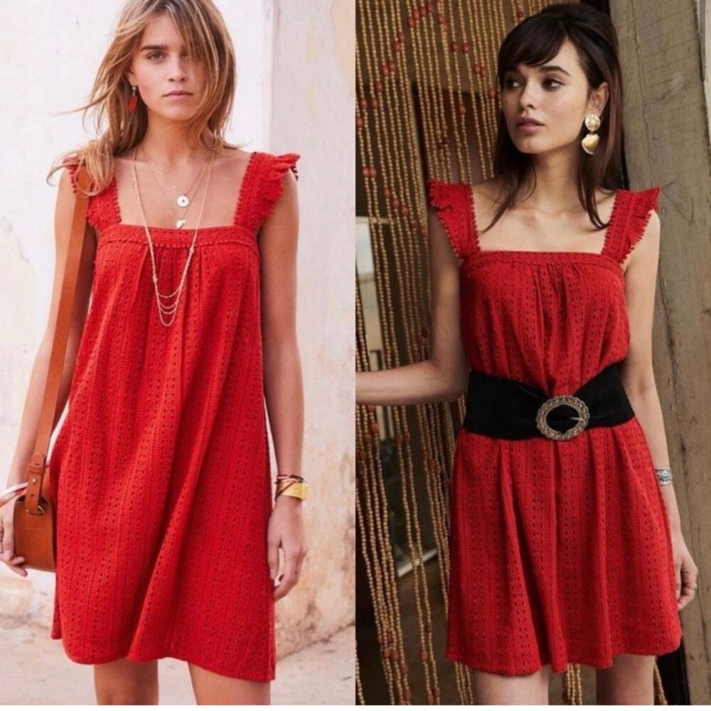 Sezane Robe Assia Rubis Dress